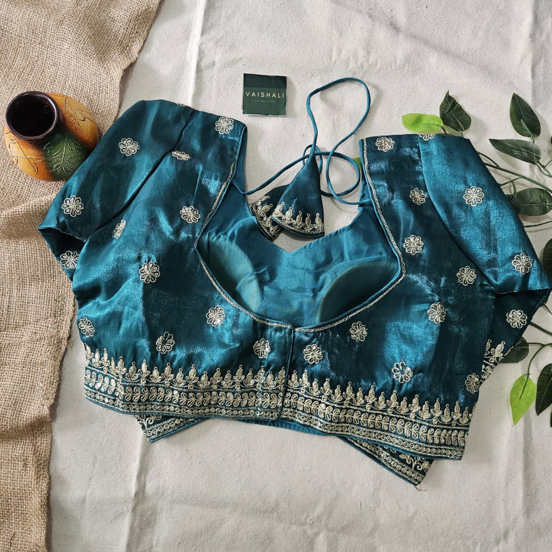 Teal Blue Highlight Blouse