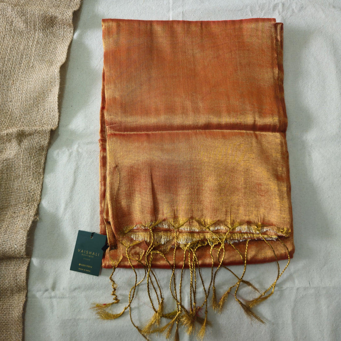 Highlights gold tissue Saree