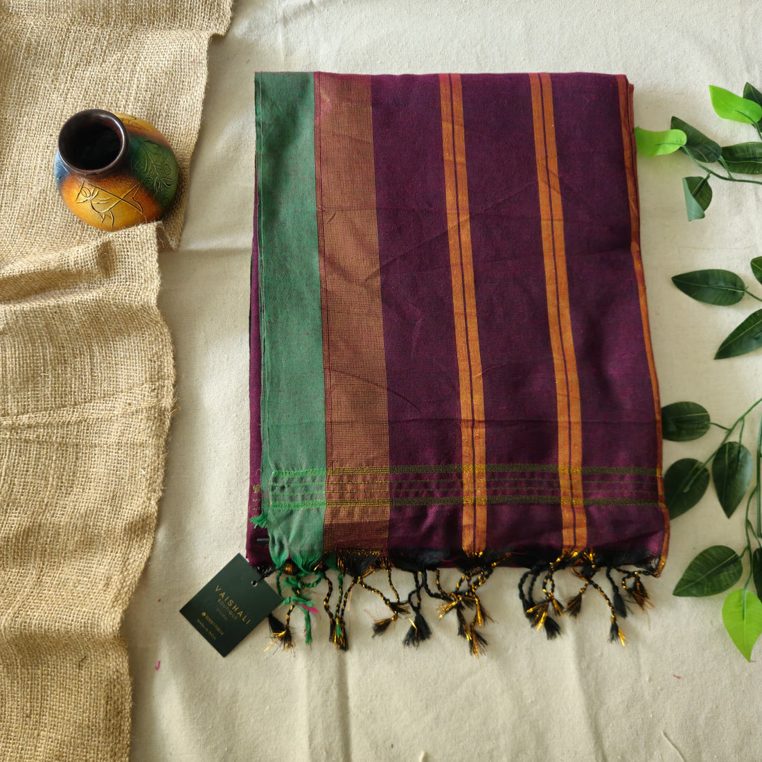 Mirzaa rosy khadi cotton saree