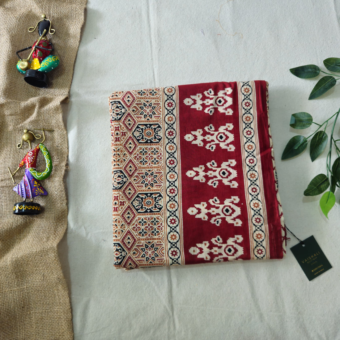 Maroon Majesty Cotton Saree